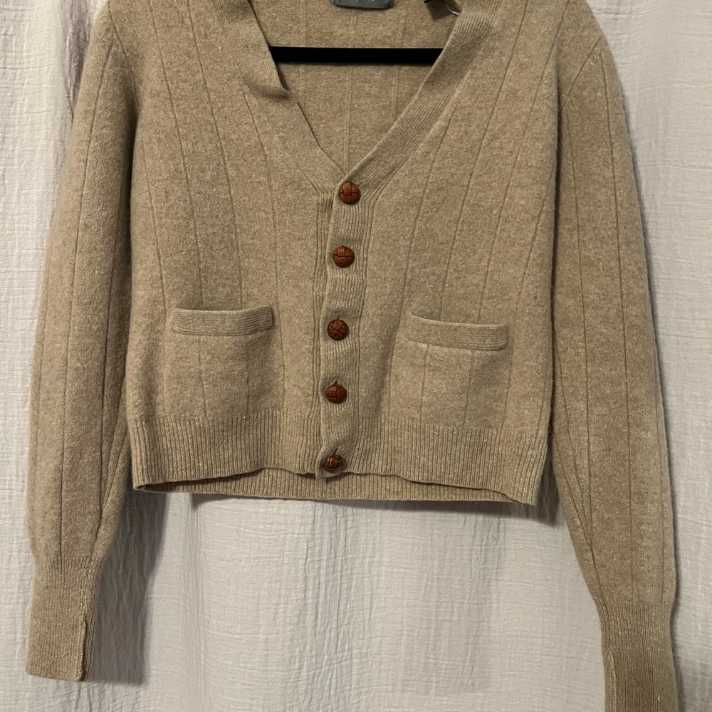Wool Sweater with Button Detail